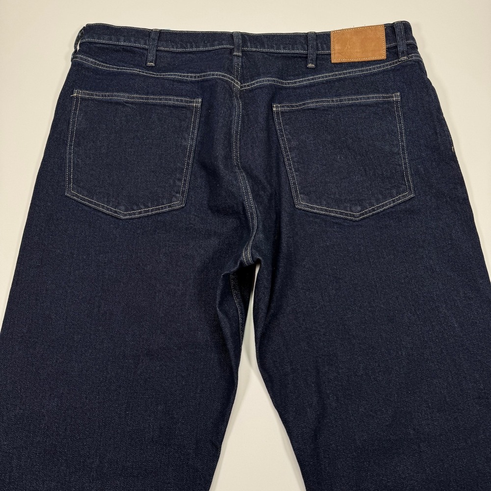 Banana Republic Authentic Straight Jeans Mens 40x32 Dark Rinse Blue Denim Preppy - Picture 8 of 16